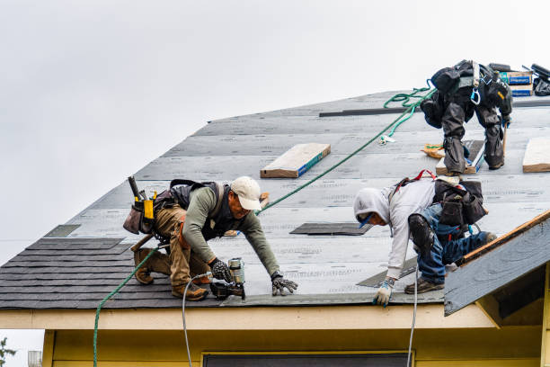 Professional Gutter Installation technician working in Lake Hamilton, FL